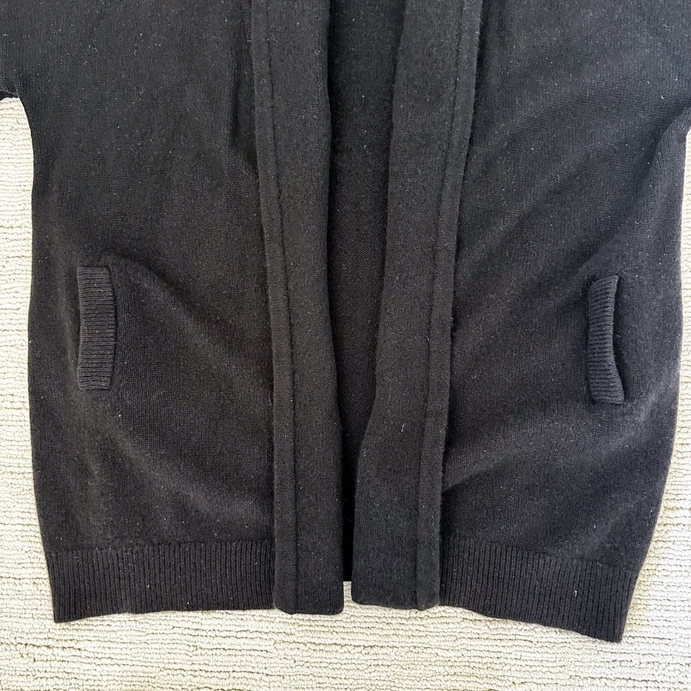 NAKEDCASHMERE River Women’s S Black Open Front Cardigan Oversized Luxe Cozy - Picture 6 of 12